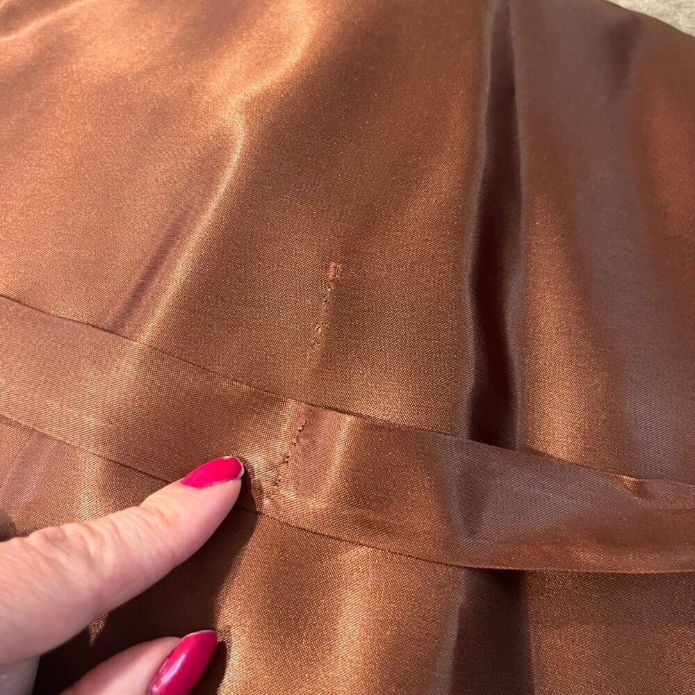 Monsoon Brown genuine Suede Button front vest Size 12 women unisex V-neck - Picture 7 of 9